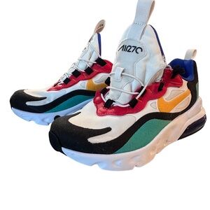 Nike Kids Air 270 Red Green Yellow Sneakers